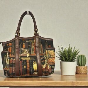 Bradford Exchange Charles Wysocki "Classic Tails" Tote Bag With Cat Artwork